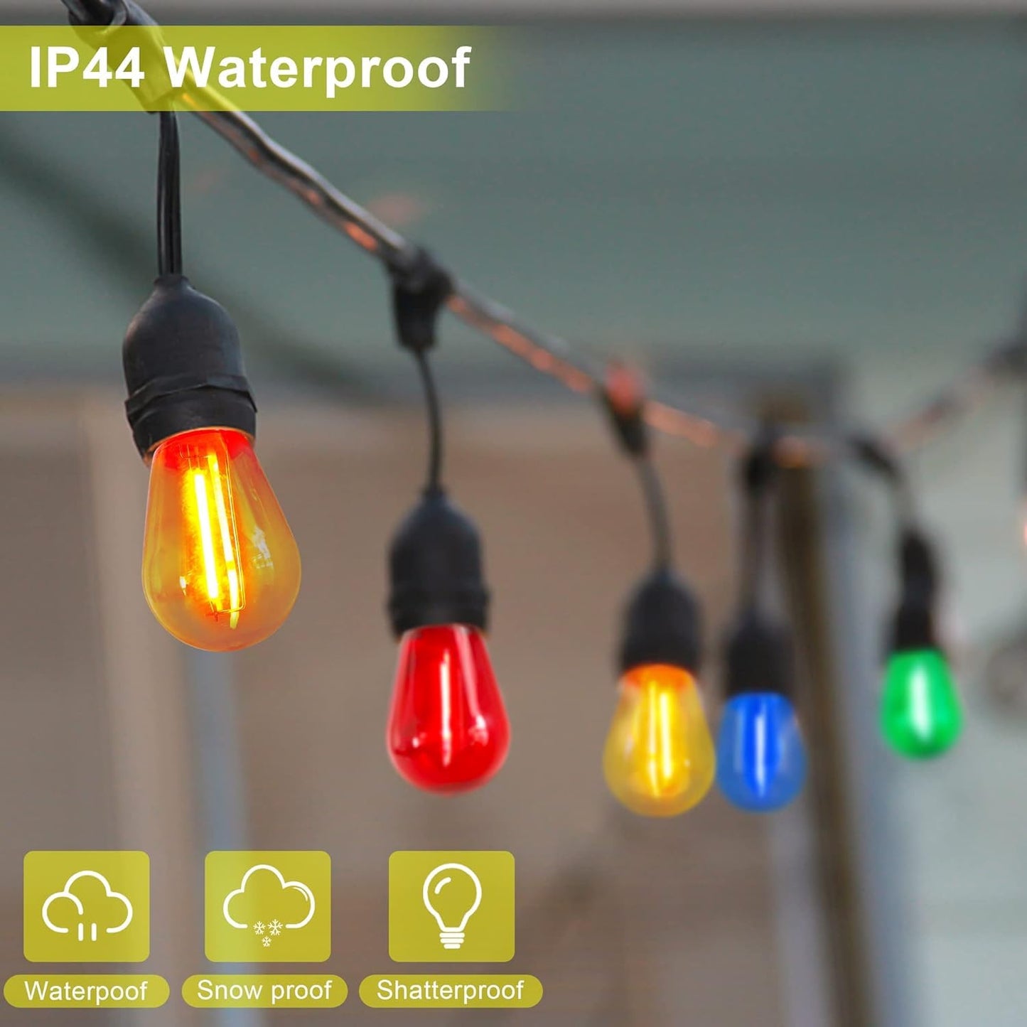 Sxminer 15 PCS LED Purple S14 Bulbs Christmas Replacement Bulb 1W LED String Light Bulb E26 Base Edison Bulbs Plastic Shatterproof Decorative Bulbs for Outdoor String Lights Home Patio Decor(Purple)