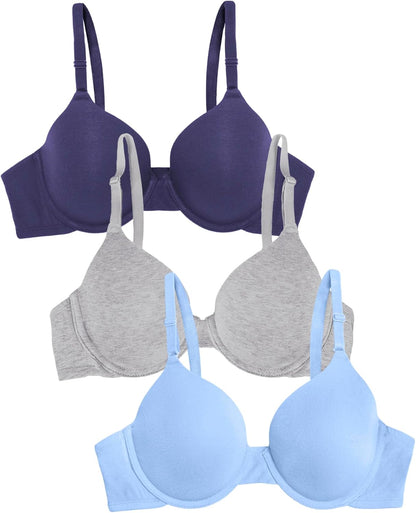 Fruit of the Loom Womens Smooth Cotton T-Shirt Bra - Ultra-Soft, Flexible, and Invisible Under Tees