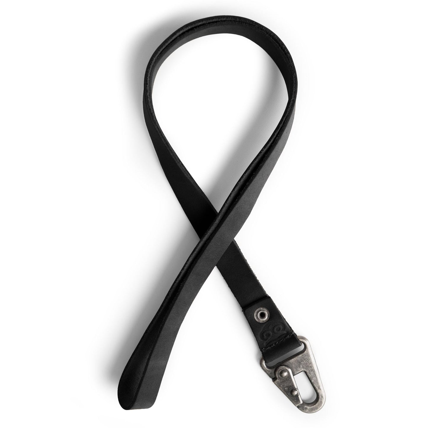Hide & Drink, Lanyard Keychain for Men and Women, Neck Strap with Hook, ID Holder, Clip to Attach to House, Apartment, Car Keys, Full Grain Leather, Handmade, Charcoal Black