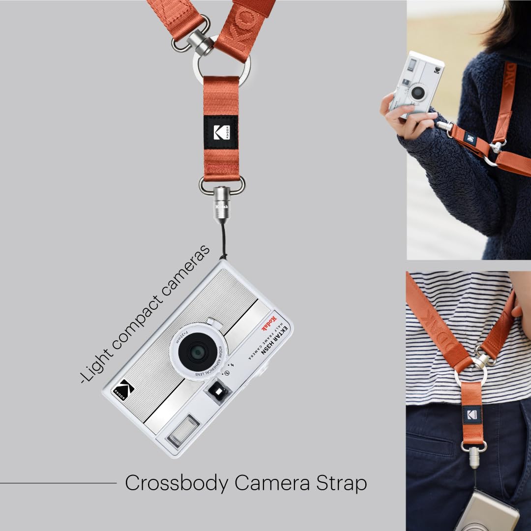 KODAK Multi-Purpose Camera Strap (Burgundy) - Quick-Detach System, Lightweight, Durable Metal Swivels, Multiple Usages, SLR Cameras, Compact Cameras, Smart Phones