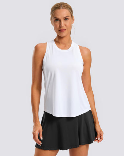 G Gradual Women's Workout Tank Tops Racerback Athletic Yoga Tops Loose Fit Sleeveless Running Gym Sports Shirts for Women(Light Purple,M)