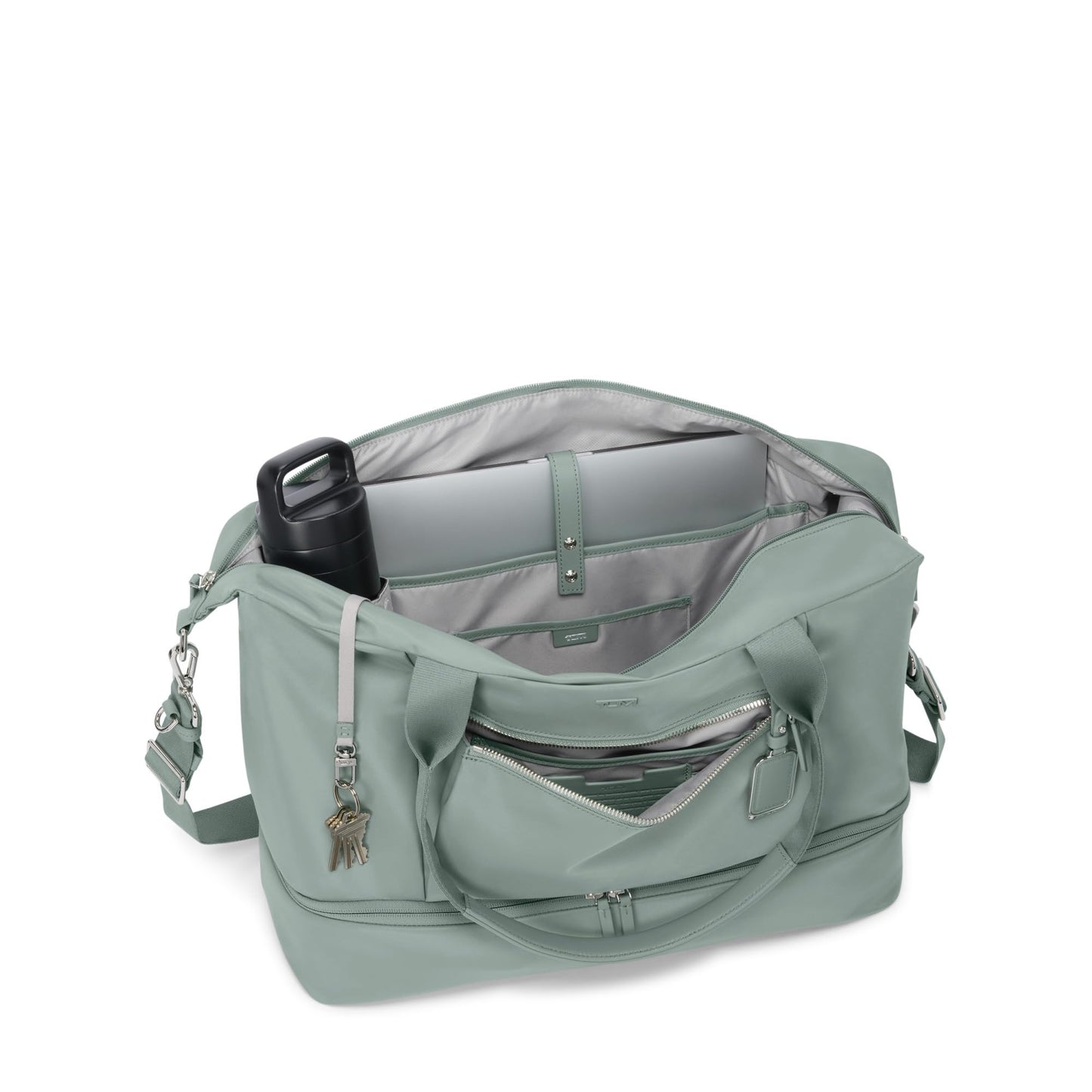 TUMI - Voyageur Contine Weekender - Travel Weekend Bag for Women - Holds Up to 14" Laptop - Multiple Compartment & Pockets - Thyme