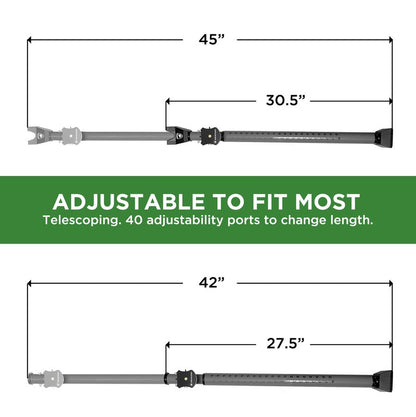 Adjustable Sliding Door Security Bar, Door Jammer 2-in-1 Adjustable Door Knob and Sliding Patio Door Stoppers Security with Alarm, 40 Different Adjustments by Guard Dog Security