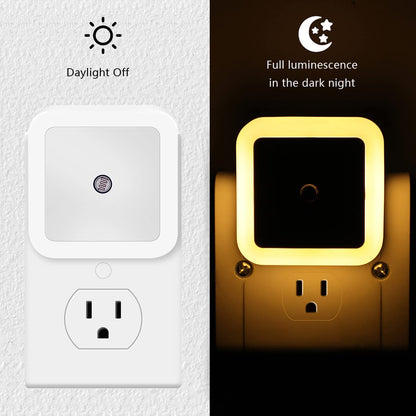 6 Pack Blue LED Night Light Plug in, Dusk to Dawn Sensor Automatic On and Off, Energy Efficient, Soft Glow Kids, Nursery, Bedroom, Bathroom, Hallway, Stairs, Kitchen