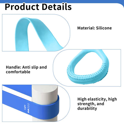 Resistance Bands for Working Out, 5 Pack Resistance Bands & 1 Pcs Elastic Pilates Flexband for Physical Therapy, Stretch Exercise Loop Bands for Yoga, Booty & Legs Strength Training