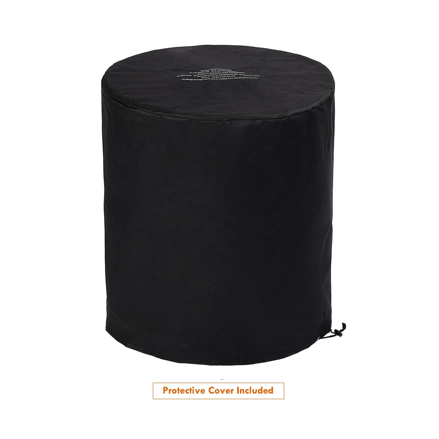 BAIDE HOME Outdoor Propane Fire Pit Table, Round Porcelain Tile Top 22" Fire Bowl Column W/ 40,000 BTU Firepit Table Auto-Ignition 400D Cover Glass Rocks for Outside Patio