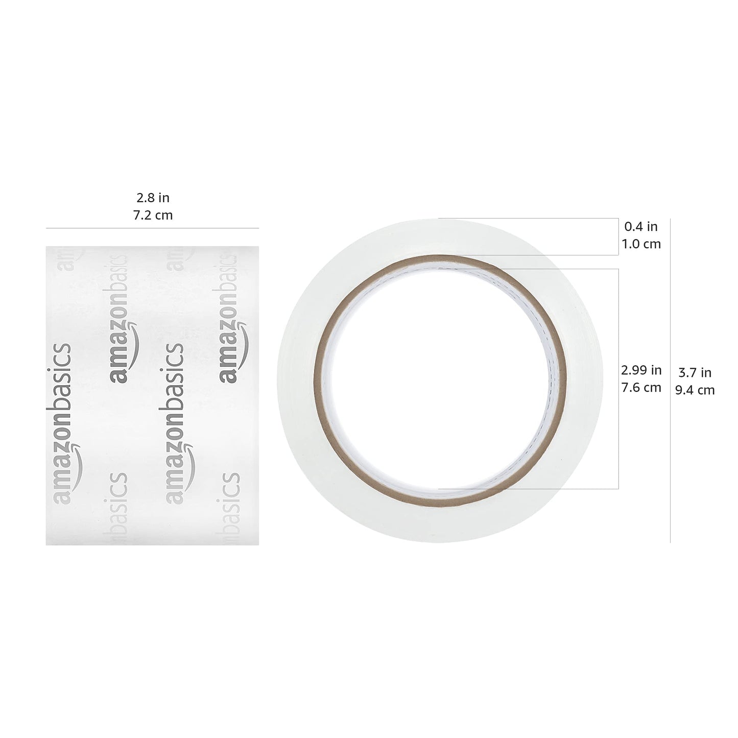 Amazon Basics Extra-Wide Packing Tape for Moving, Storage, Shipping and Sealing Boxes, Crystal Clear, Low Odor, 2.83" x 54.6 Yards, 6-Pack