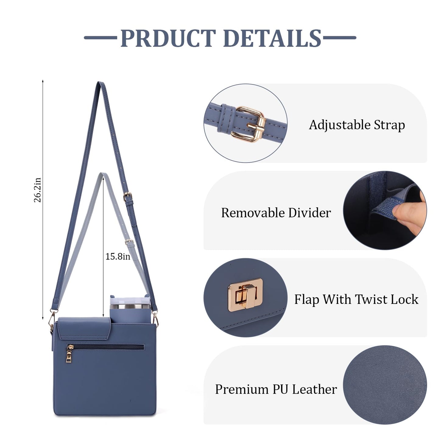 Stanley Purse Cup Holder Bag- Outdoor Portable Crossbody Bag for Stanley Cup Tumbler Purse
