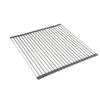 Ahyuan Roll up Dish Drying Rack Over The Sink Kitchen Roll up Sink Drying Rack Portable Dish Drainer Foldable Dish Drying Rack (Warm Gray, 17.8''X17'')