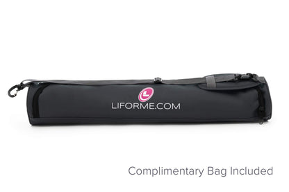 Liforme Travel Yoga mat – Free Yoga Bag, Patented Alignment System, Warrior-Like Grip, Non-Slip, Eco-Friendly and Biodegradable, Ultra-Lightweight and Sweat Resistant, Made with Natural Rubber – Gray