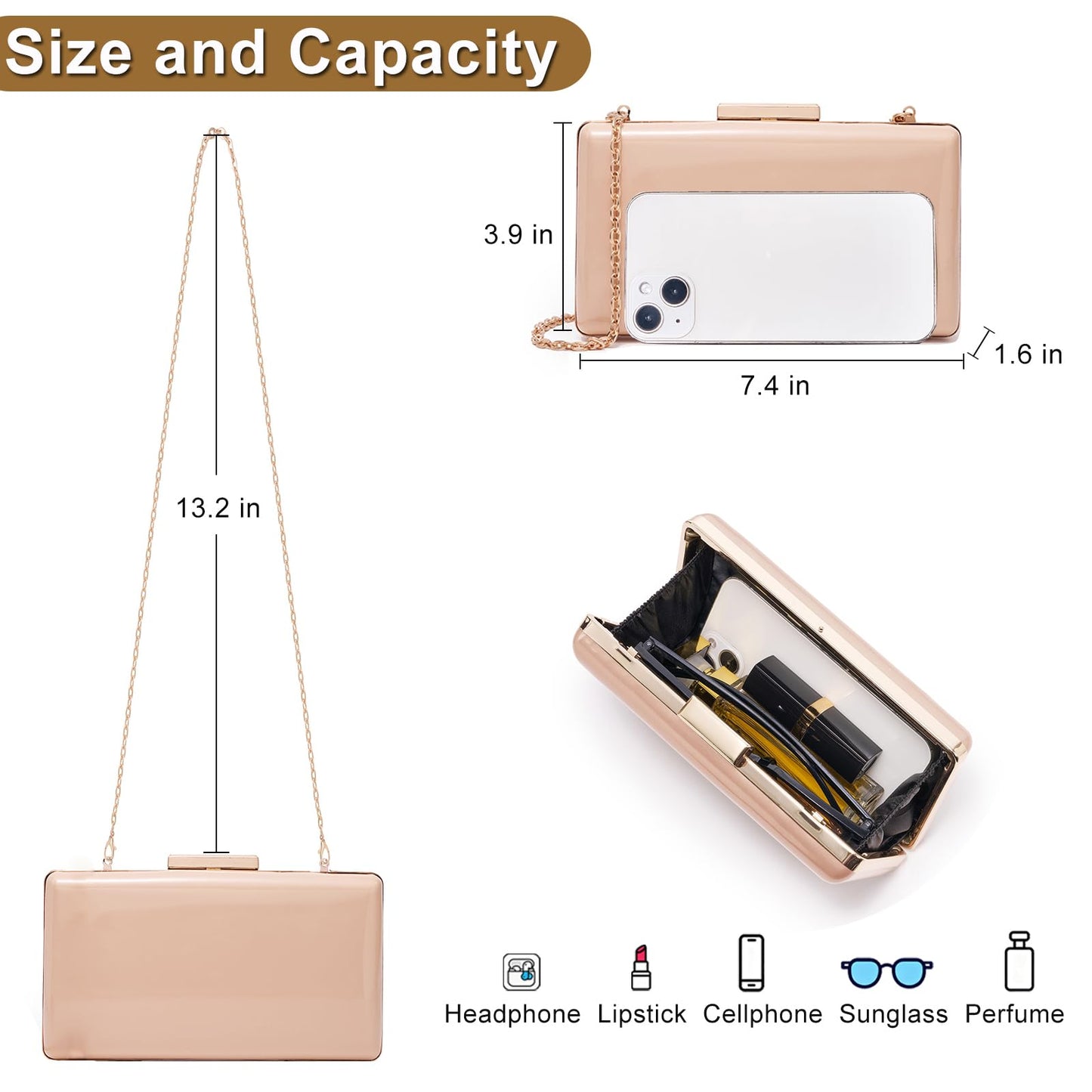 Kseymeir Clutch Purses for Women, Evening Bag for Women Wedding Party Prom Purse