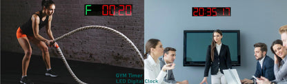 Boyiit Tripod 26'' Huge Race Clock Timer (5.6’’ Numbers), Digital Countdown Clock, with Gym Interval Workout Timers, Stopwatch for Race Events Timing (Red)