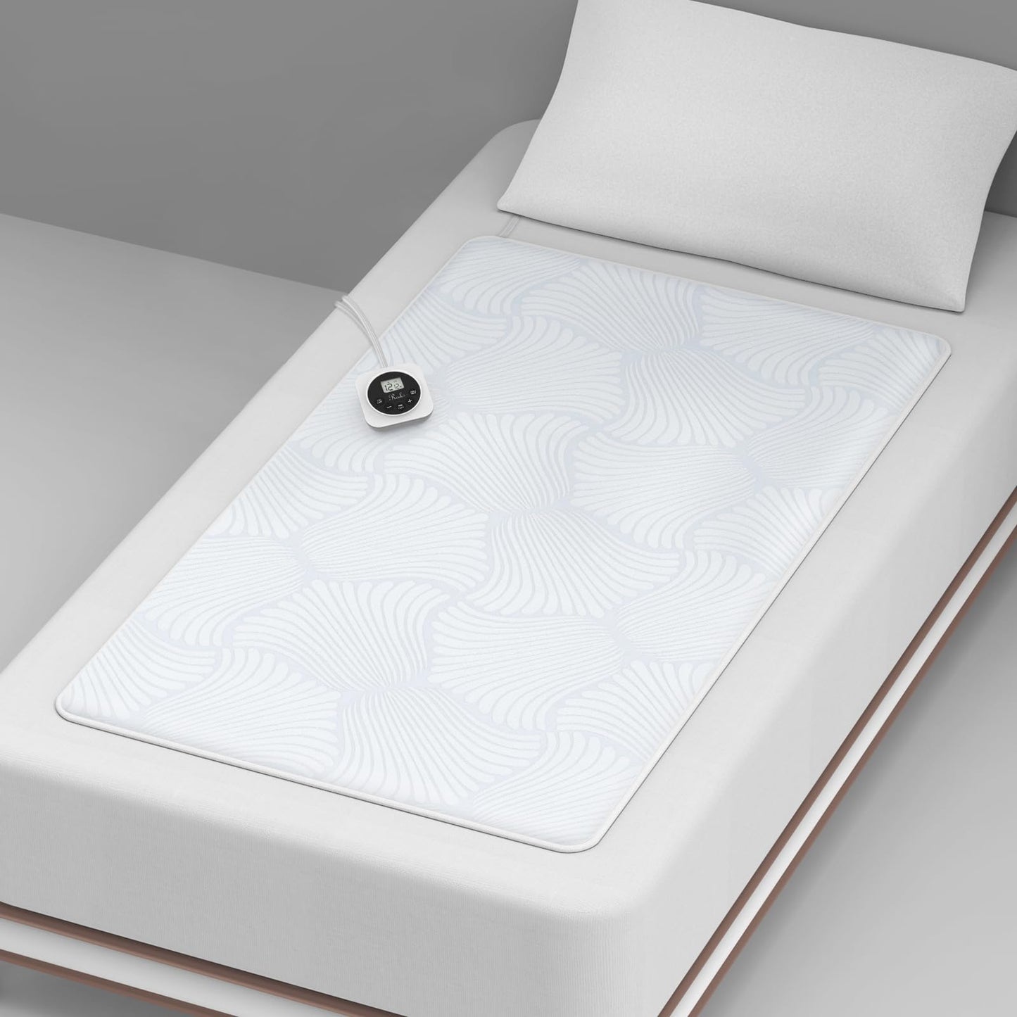 King Size Electric Heated Mattress Pad - Bed Warmer with Memory & Preheat Functions, 12 Heat Settings Dual Control for 1-12 Hours Auto Off, Lighted Button