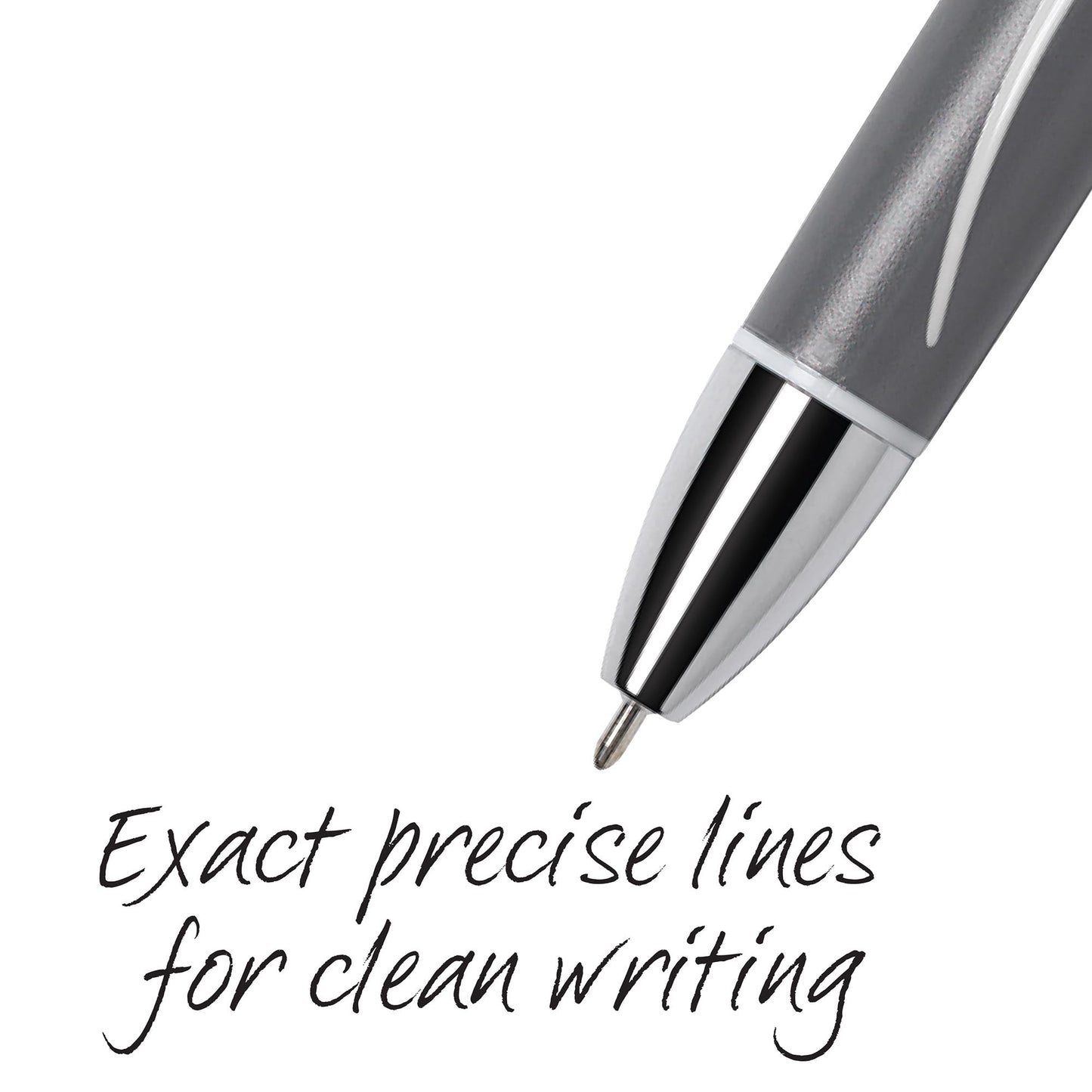 BIC Glide Exact Black Retractable Ballpoint Pens, Fine Point (0.7mm), 12-Count Pack, Ultra Smooth Writing Black Pens