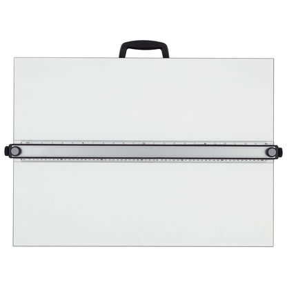 Acurit PXB 20” x 26” Drawing Board for Artists and Designers - Portable Workspace for Drawing, Sketching, Drafting, Painting - Fixed Angled Laminated Surface with Ruler and Parallel Motion Bar