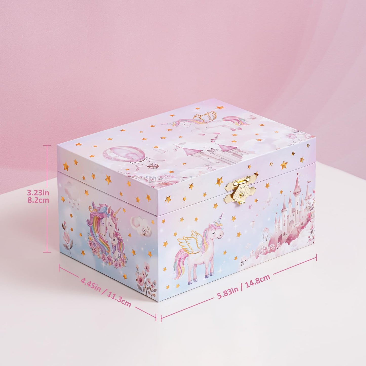 ProCase Unicorn Jewelry Box for Girls, Kids Musical Jewelry Boxes with Spinning Unicorn Doll, Birthday Gifts for Little Girls Children Toddler Ages 3 4 5 6 7 8 -Unicorn (Box Only)