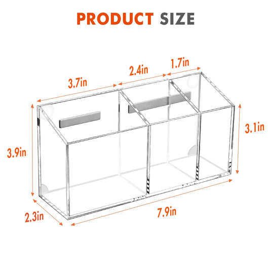 Banafich Magnetic Dry Erase Marker Holder, Acrylic Magnet Pen Holder for Whiteboard, Refrigerator, Magnetic Fridge Organizer for Office, Classroom, Whiteboard Maker Holder, Locker Organizer