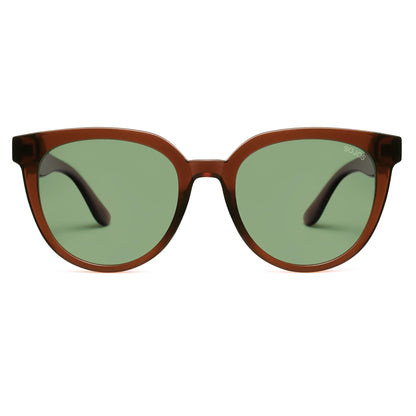 SOJOS Trendy Cat Eye Round Polarized Sunglasses for Women Fashion UV Protection Sunnies Sunglasses SJ2175