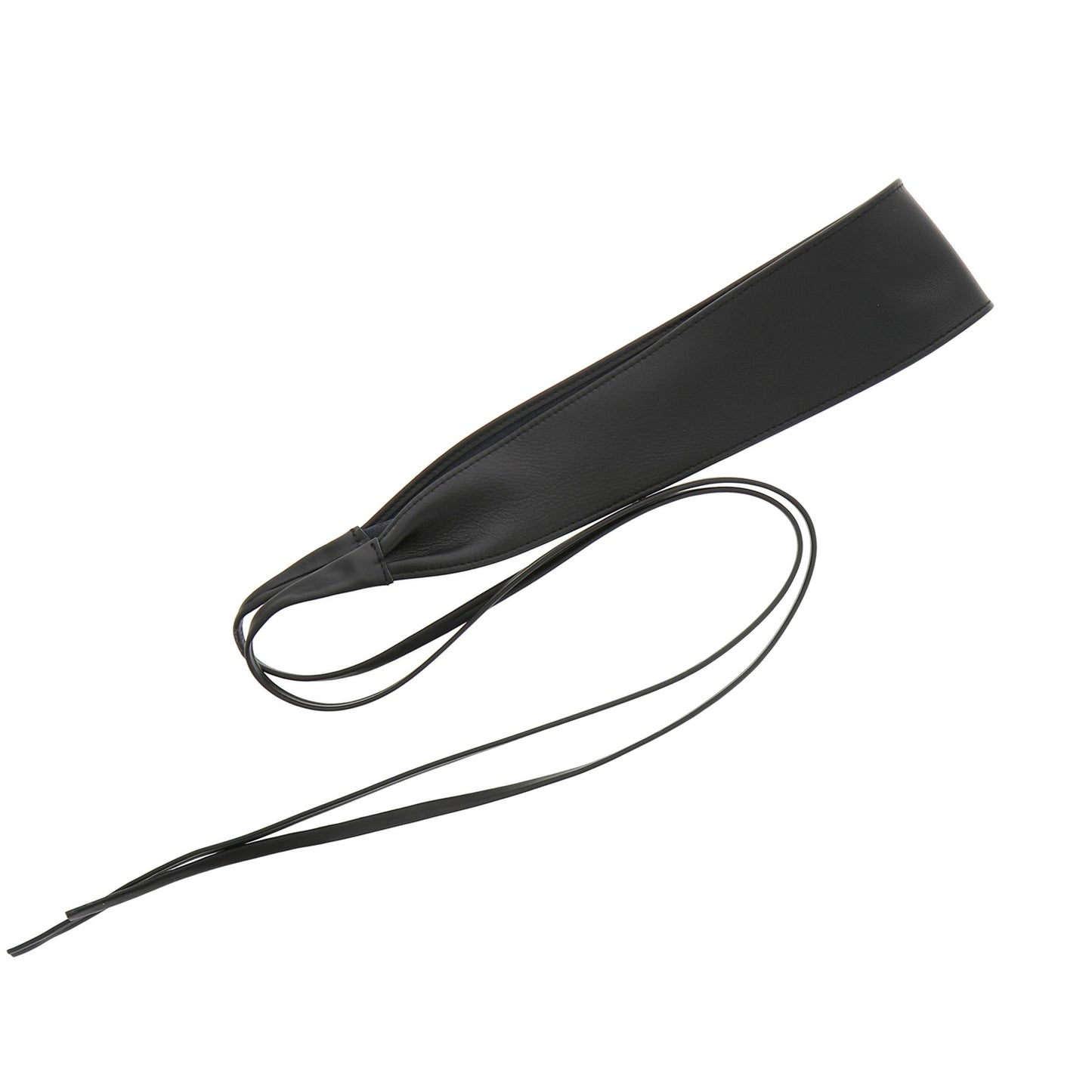 FASHIONGEN - Woman Italian leather Obi belt, CASSIANE - Black, S-M