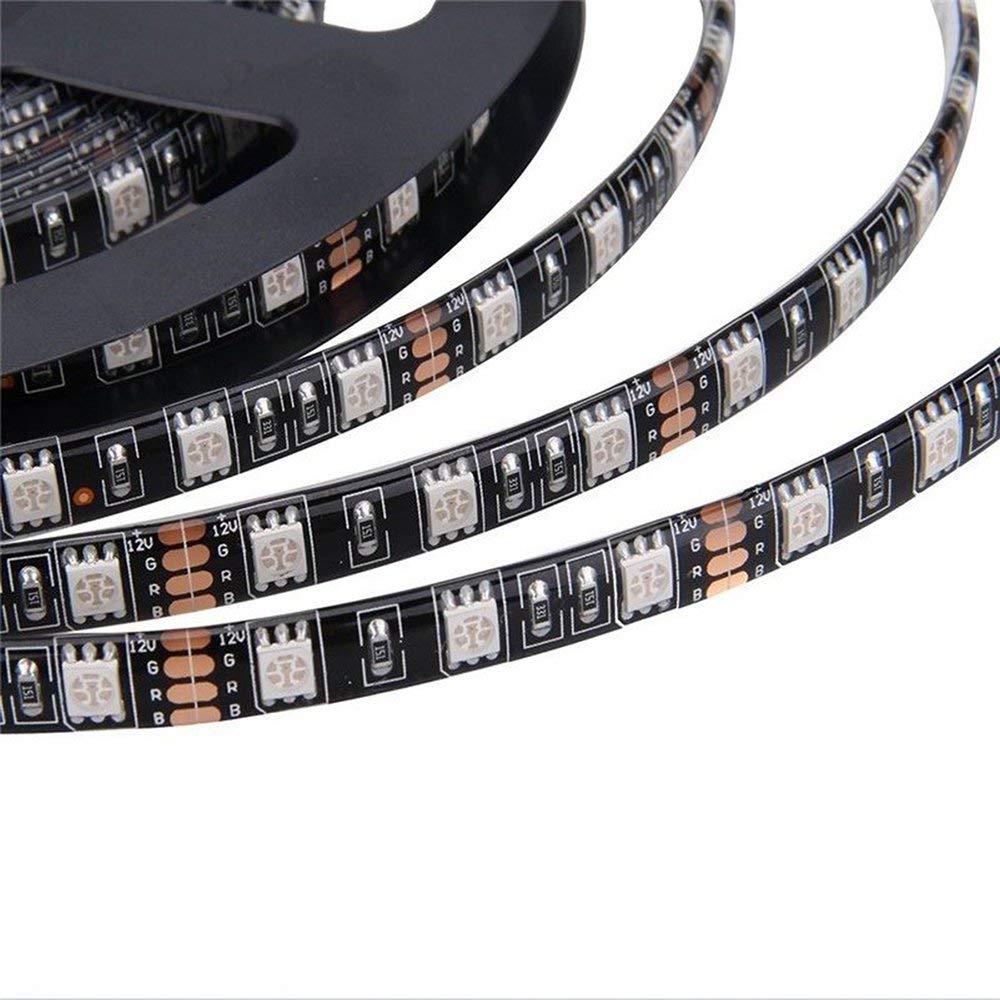 SOCAL-LED LIGHTING 5M 16.4ft Green Flexible LED Strip High Power Bright 300 SMD 5050 with Double Side Tape, IP65 Waterproof, Cuttable, Black PCB