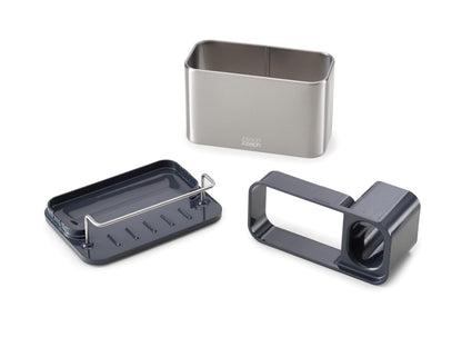 Joseph Joseph Surface Stainless-Steel Caddy Sink Area Organiser, Sponge Holder, Grey