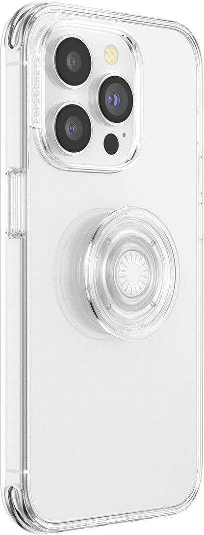 PopSockets Phone Grip for MagSafe with Kickstand, Magnetic Stand, Swappable Top, Secure Hold for iPhone MagSafe Cases, Phone & Tablet Grip - Clear