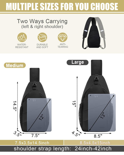 Crossbody Bags for Women Men Trendy Sling Bag Bakpack Casual Chest Bag with Convertible Shoulder Strap