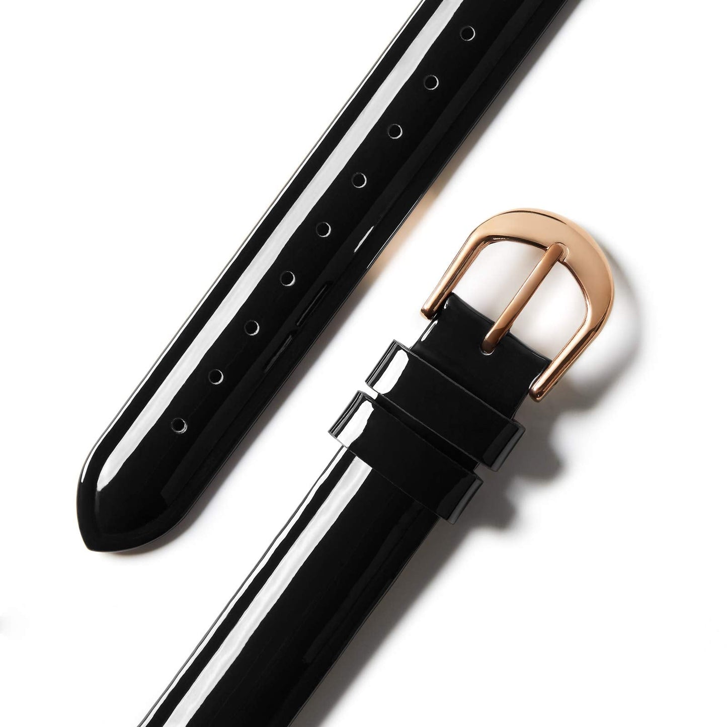 Mazoft Leather Slim Bands Compatible with Apple Watch Band 38mm 40mm 41mm 42mm 44mm 45mm 46mm 49mm for Women；Thin Strap for iWatch Series 10 9 8 7 6 5 SE 4 3 and Ultra 2 &1 (Black)