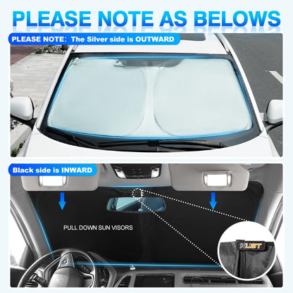 KUST Windshield Sun Shade for Honda Civic 2016-2021 Sunshade Foldable Window Sun Visor Protector Blocks UV Rays Keep Your Car Cooler