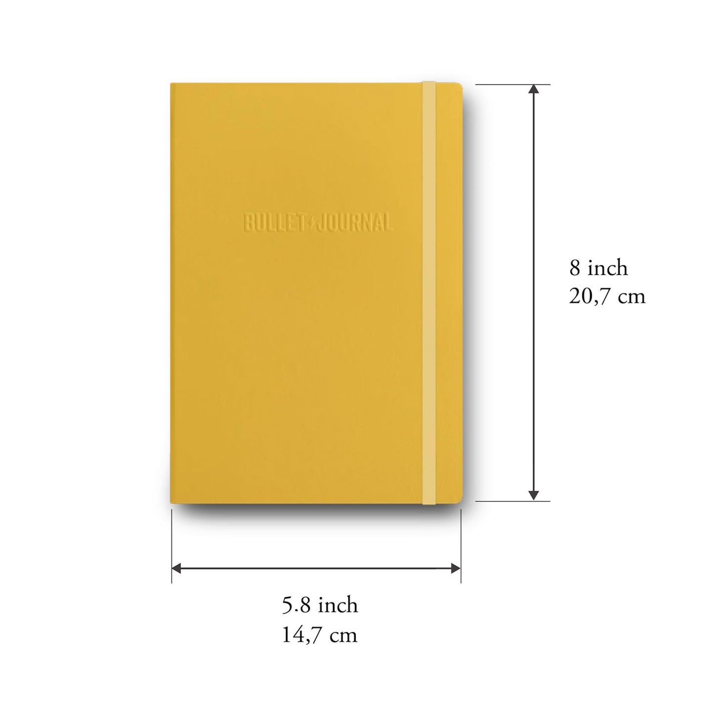 LEUCHTTURM1917 The Official Bullet Journal Edition 2 - Notebook Built for BuJo, Medium A5 204 Pages of 120gsm Paper, With Bujo Pocket Guide (Yellow24)