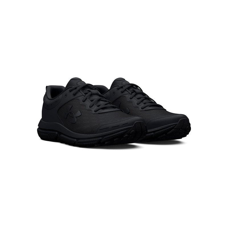 Under Armour Men's Charged Assert 10 Shoes, (002) Black/Black/Black, 8.5 X-Wide