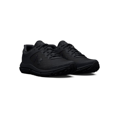Under Armour Men's Charged Assert 10 Shoes, (002) Black/Black/Black, 12 X-Wide