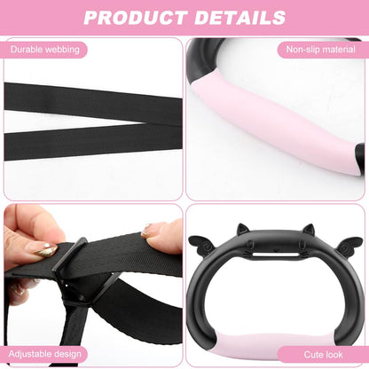 Kakalote Gymnastics Rings, Pull up Rings with Adjustable Strap Load Bearing 550lb, Gymnastics Ring Indoor Outdoor Pull-up Bar Strength Training Rings for Home Exercise