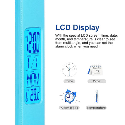 Multifunctional LED Desk Lamp with Wireless Charger,USB Charging Port,Clock,Phone Holder,Desk Lamps for Home Office,Eye-Caring Reading Lamp,Study Lamp for Boys,Girls,Teens,White