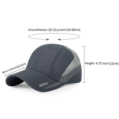 HH HOFNEN Quick Dry Cap with Adjustable Airy Mesh and UV Protection, One Size, #3 Dark Gray
