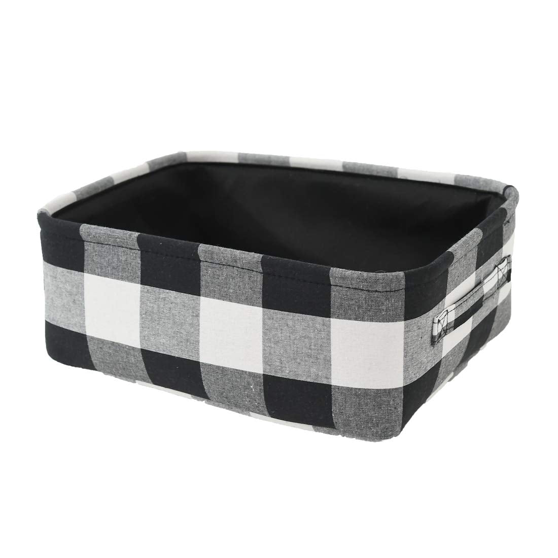 INough Christmas Baskets Empty Christmas Gifts Baskets Low Gift Basket Collapsible Christmas Gifts Bags Buffalo Plaid Toy Storage Bins for Kids/Baby/Office/Bedroom/Holiday Home Decor