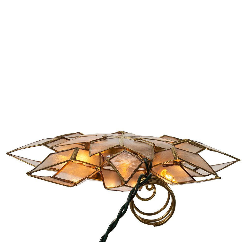 Kurt Adler UL 10L Capiz Clear Star Treetop
