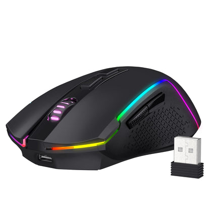Redragon M693 Wireless Gaming Mouse, 8000 DPI Mice w/ 3-Mode Connection, BT & 2.4G Wireless, 7 Macro Buttons, Reliable Power Capacity for PC/Mac/Laptop