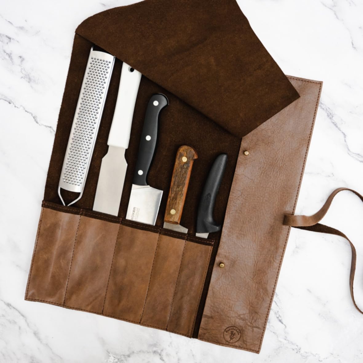 GauchoLife Leather Chef Roll (Leather, Brown)