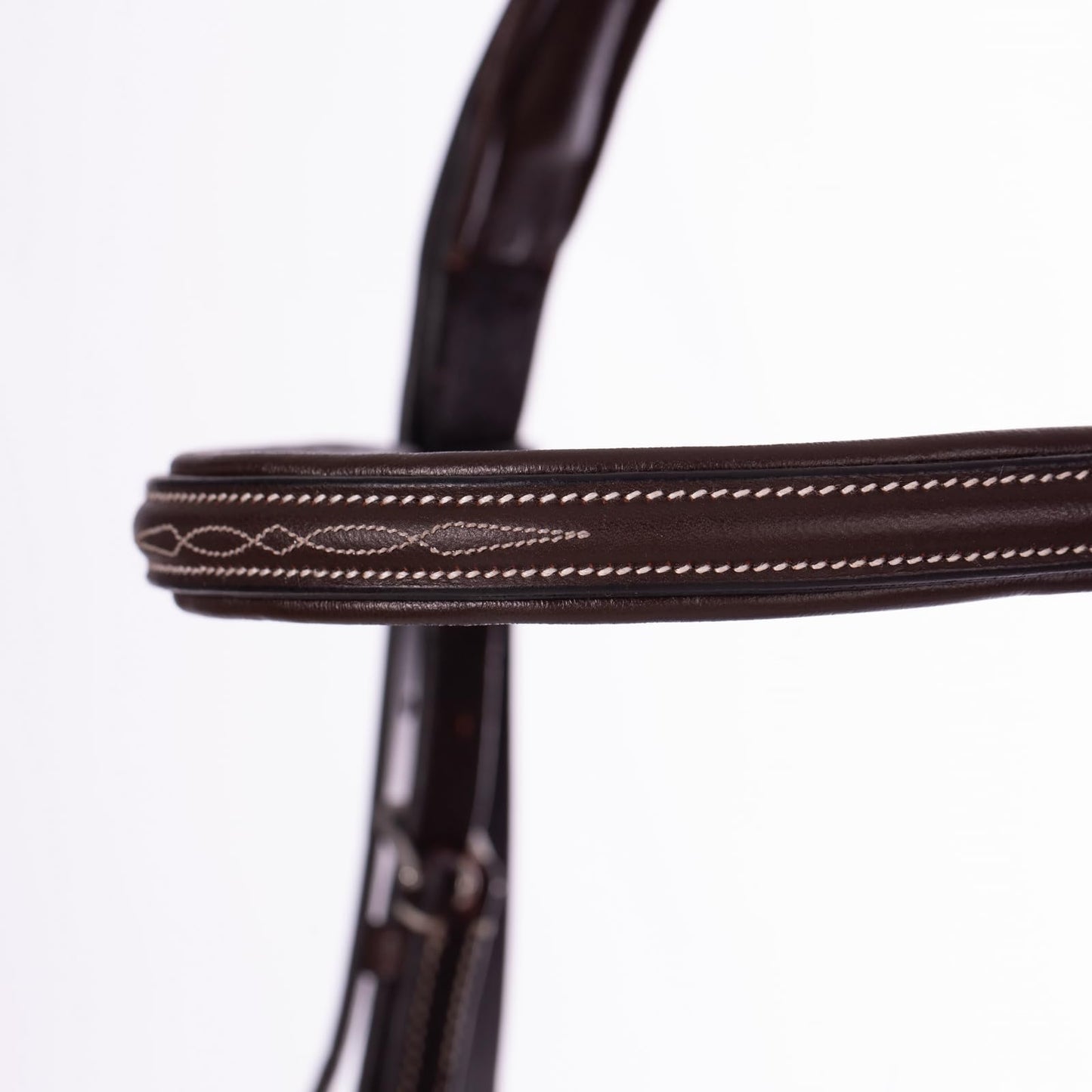 Equinavia Saga Adjustable Padded Fancy Stitched Hunter Bridle with Reins - Chocolate Brown - Pony