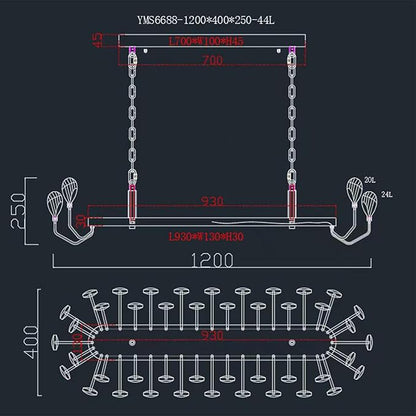 Modern Crystal Chandelier for Dining Room, Luxury Gold Rectangular Crystal LED Chandelier, Farmhouse Adjustable Pendant Ceiling Light for Living Room Kitchen Island L47.25