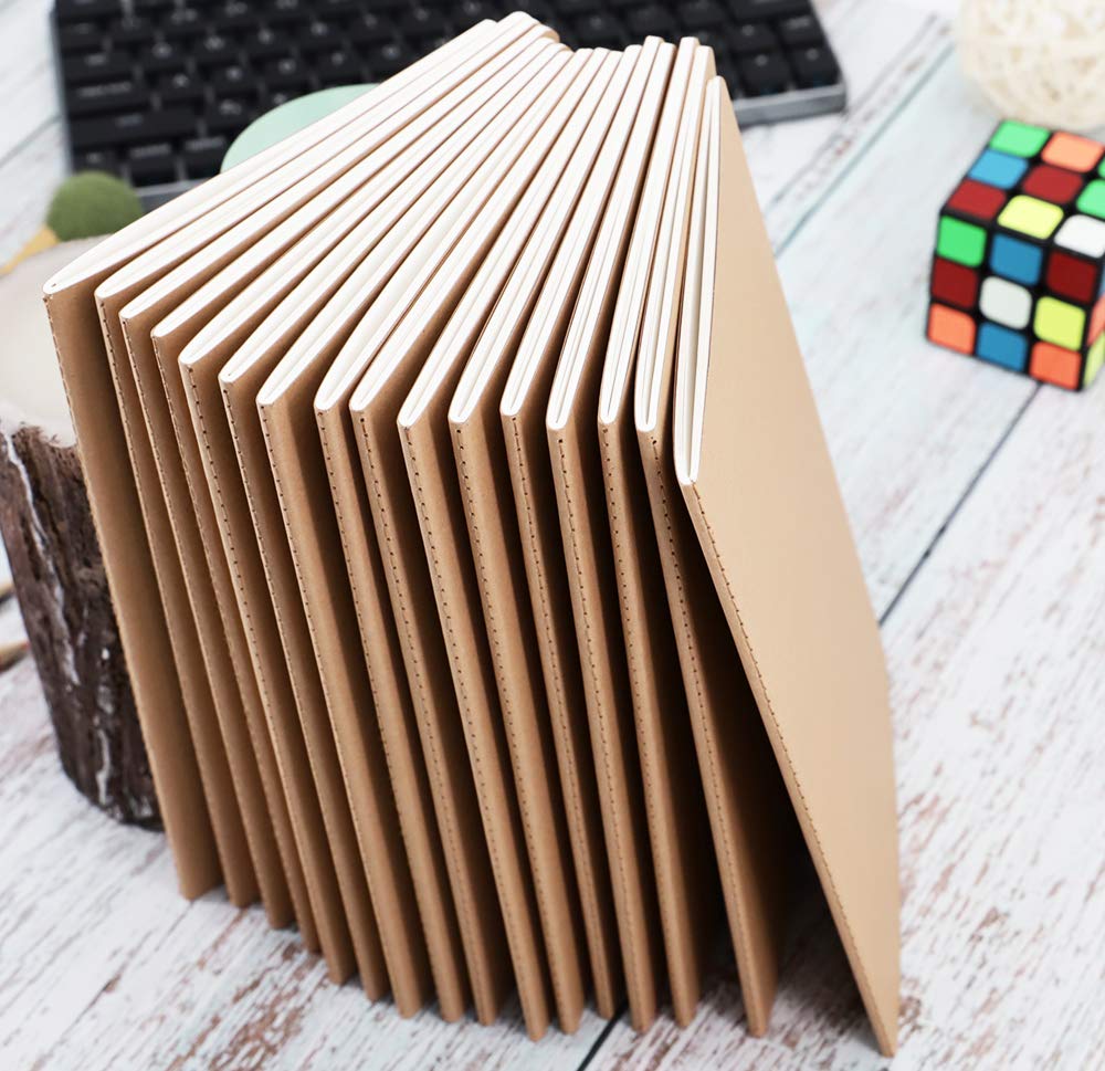 Wotion Lined Notebook 16 Pack, A5 Journals to Write in for Travel, 60 Pages/30 Sheets, 8.3" x 5.5", Thick Paper Notebooks for Students Office Women Men, Travel Journal Diary Planner Set
