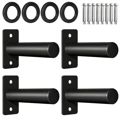 Wall Mounted Weight Plate Holder - Fit 2inch Olympic Weight Plates, Protective Rubber Pad (2-inch-4 PACK)