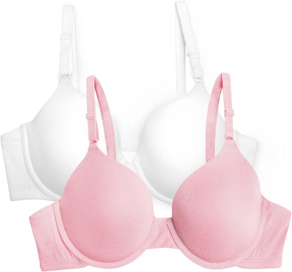 Fruit of the Loom Womens Smooth Cotton T-Shirt Bra - Ultra-Soft, Flexible, and Invisible Under Tees