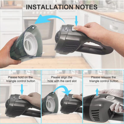 Powerful 8000PA Suction Cordless Handheld Vacuum - Portable for Home, Office & Car Cleaning with Multi Accessories