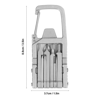 12 in 1 Mini Multi Tool, Portable Keychain Multitool, Needle Nose Pliers, Bottle Opener, Keychain Multitool Tool Compact Pocket Size for Outdoors Camping