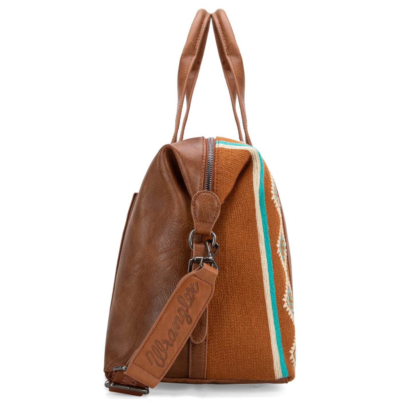 Wrangler Duffel Bag for Women Large Travel Weekender Bag Tapestry Designer Carry On Bags, Brown