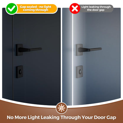 60FT Weather Stripping Door Seal, Kerf Style Foam Strip for Large Gaps, with Scraper Tool for Exterior and Interior Frames, Brown