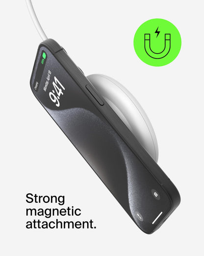 Belkin Magnetic Wireless Charging Pad 15W - MagSafe-Compatible Qi2-Certified Wireless Charging Station, iPhone Charger for Apple iPhone 16, 15, 14 Series, AirPods w/Non-Slip Base - Black (No PSU)