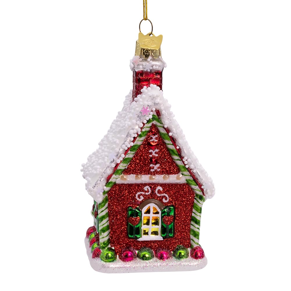 Kurt Adler 4.25-inch Noble Gems™ Gingerbread House Ornament